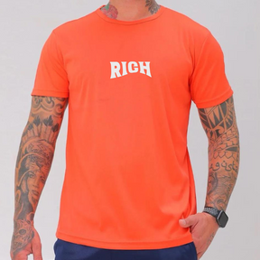 Camiseta dry fit masculina laranja rich