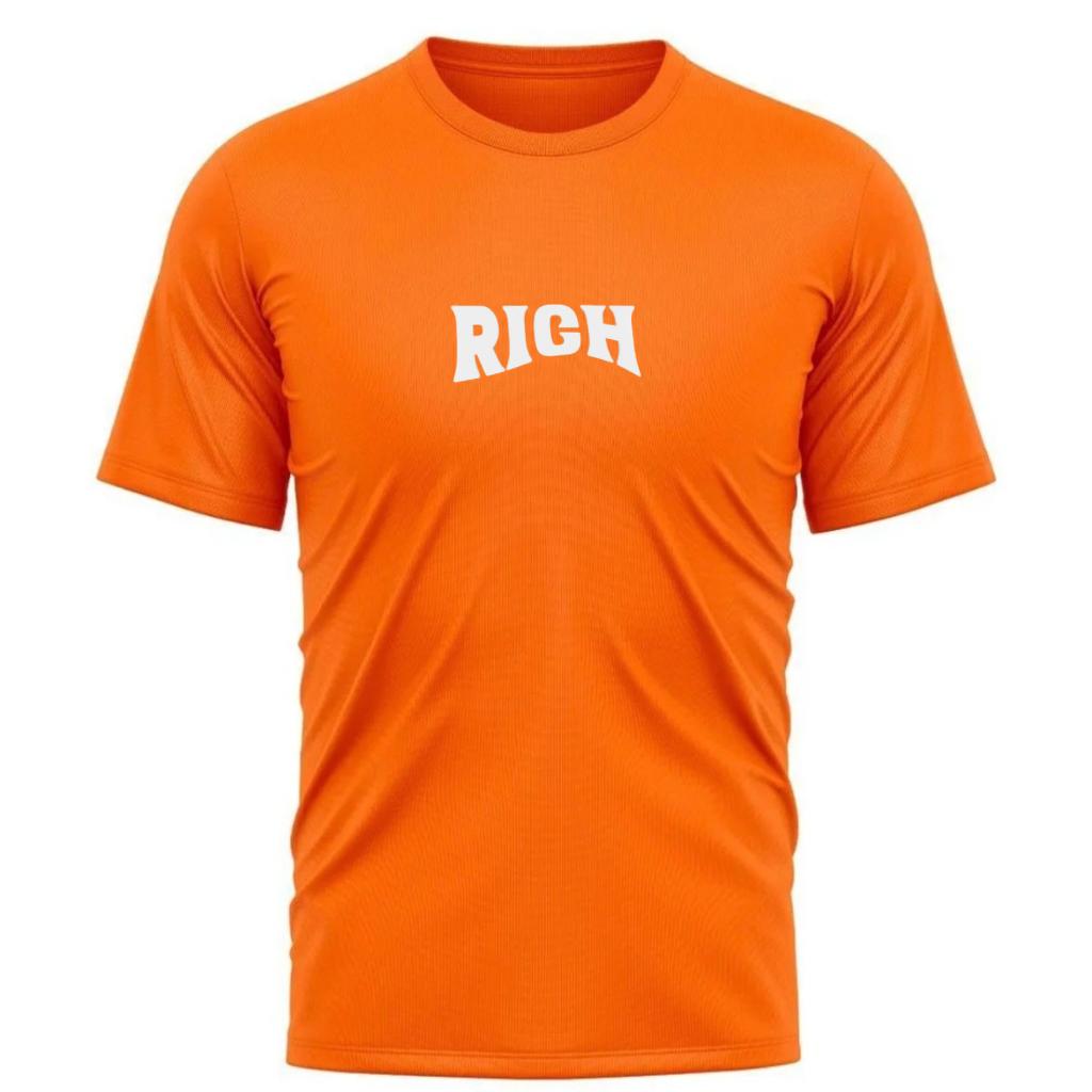 Camiseta dry fit masculina laranja rich